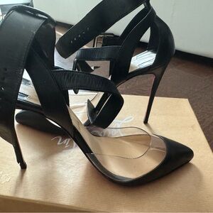 Christian Louboutin Black Strappy Heels